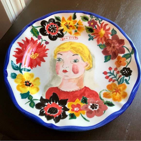 nathalie lete x anthropologie rare francophile plate - Picture 3 of 12